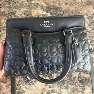 Coach Black Embossed Satchel
